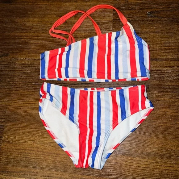 ⭐️Girls Bundle (3) Bikinis Size S 6/7 Old Navy Cat & Jack Wonder Nation - Picture 7 of 11